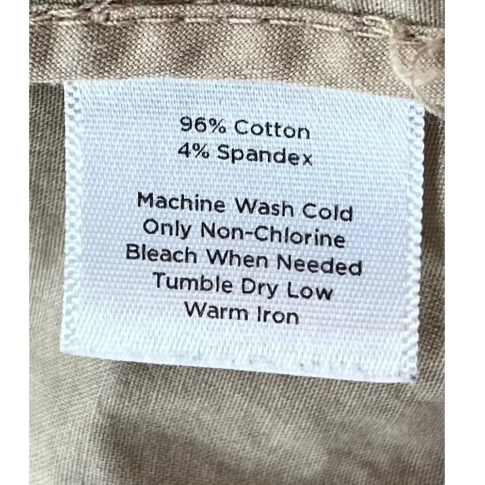 Talbots Petites Tan Khaki Cotton Utility Blazer Safari Jacket 4-Pocket Size 8P - Picture 9 of 9